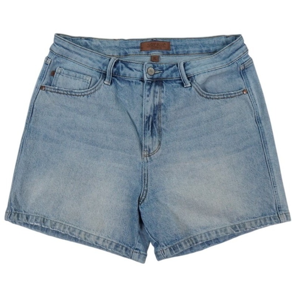 Judy Blue Rigid Magic High Rise Shorts Blue Women XL 32 Blue Stretch Summer